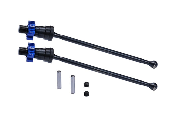 4140 Medium Carbon Steel Front Or Rear Driveshaft With 7075 Aluminum Alloy Hex For Traxxas 1:5 X Maxx 8S Monster Truck 77086-4 / X Maxx Ultimate 8S Monster Truck 77097-4 Upgrades - Blue