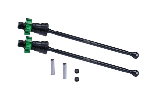 4140 Medium Carbon Steel Front Or Rear Driveshaft With 7075 Aluminum Alloy Hex For Traxxas 1:5 X Maxx 8S Monster Truck 77086-4 / X Maxx Ultimate 8S Monster Truck 77097-4 Upgrades - Green