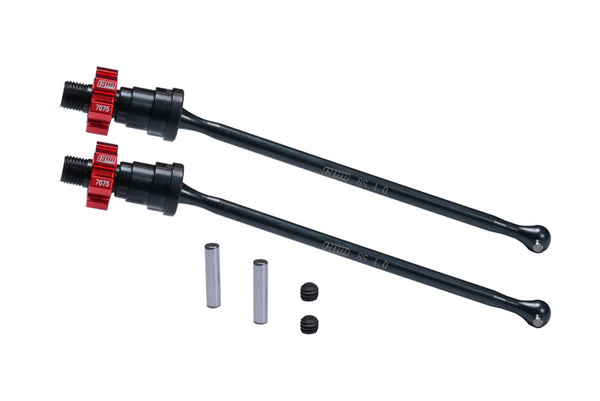 4140 Medium Carbon Steel Front Or Rear Driveshaft With 7075 Aluminum Alloy Hex For Traxxas 1:5 X Maxx 8S Monster Truck 77086-4 / X Maxx Ultimate 8S Monster Truck 77097-4 Upgrades - Red