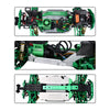 Aluminum 7075 Alloy Chassis Compatible With #10728 And #10728X For Traxxas 1/16 Mini Maxx 4WD RTR Brushless Monster Truck 107154-1 Upgrades - Black