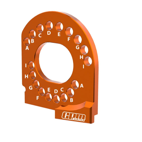 Aluminum 7075 Alloy Motor Mount Plate Strengthen For Traxxas 1/16 Mini Maxx 4WD RTR Brushless Monster Truck 107154-1 Upgrades - Orange