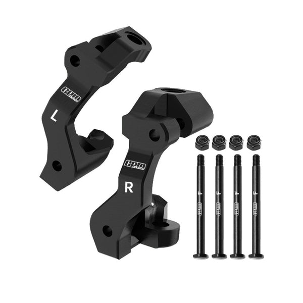Aluminum 7075 Alloy Front Caster Blocks C-Hubs For Traxxas 1/16 Mini Maxx 4WD RTR Brushless Monster Truck 107154-1 Upgrades - Black