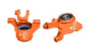 Aluminium 7075 Alloy Front Steering Blocks with Oversize Bearing for Traxxas 1:16 Mini Maxx 4WD 107154-1 / Mini XRT VXL-3S 108076-1 Monster Truck Upgrades - Orange