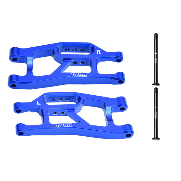Aluminum 7075 Alloy Front Lower Suspension Arms For Traxxas 1/16 Mini Maxx 4WD RTR Brushless Monster Truck 107154-1 Upgrades - Blue