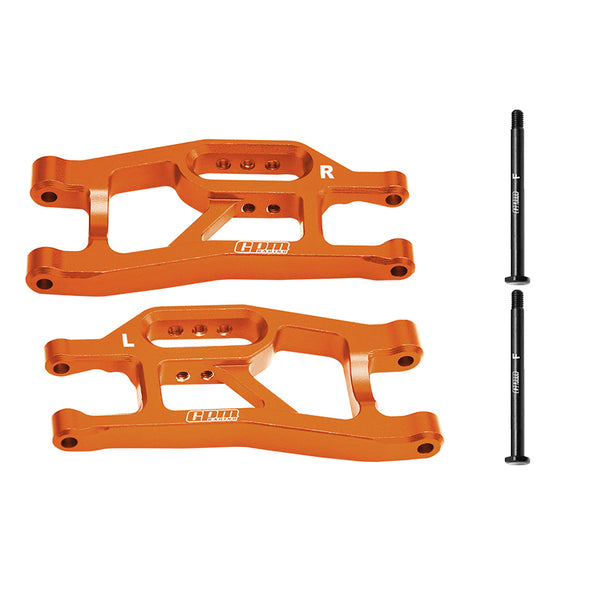 Aluminum 7075 Alloy Front Lower Suspension Arms For Traxxas 1/16 Mini Maxx 4WD RTR Brushless Monster Truck 107154-1 Upgrades - Orange