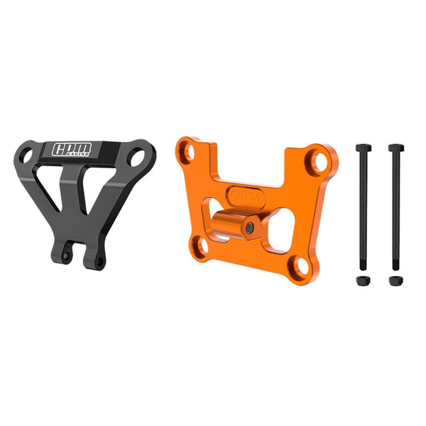 Aluminum 7075 Alloy Front Bulkhead Mount Strengthen & Front Bumper Support Mount For Traxxas 1/16 Mini Maxx 4WD RTR Brushless Monster Truck 107154-1 Upgrades - Orange