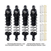 Aluminium Alloy Adjustable Shocks 87mm 4Pc Front and Rear for Traxxas 1:16 Mini Maxx 4WD 107154-1 / Mini XRT VXL-3S 108076-1 Monster Truck Upgrades - Black