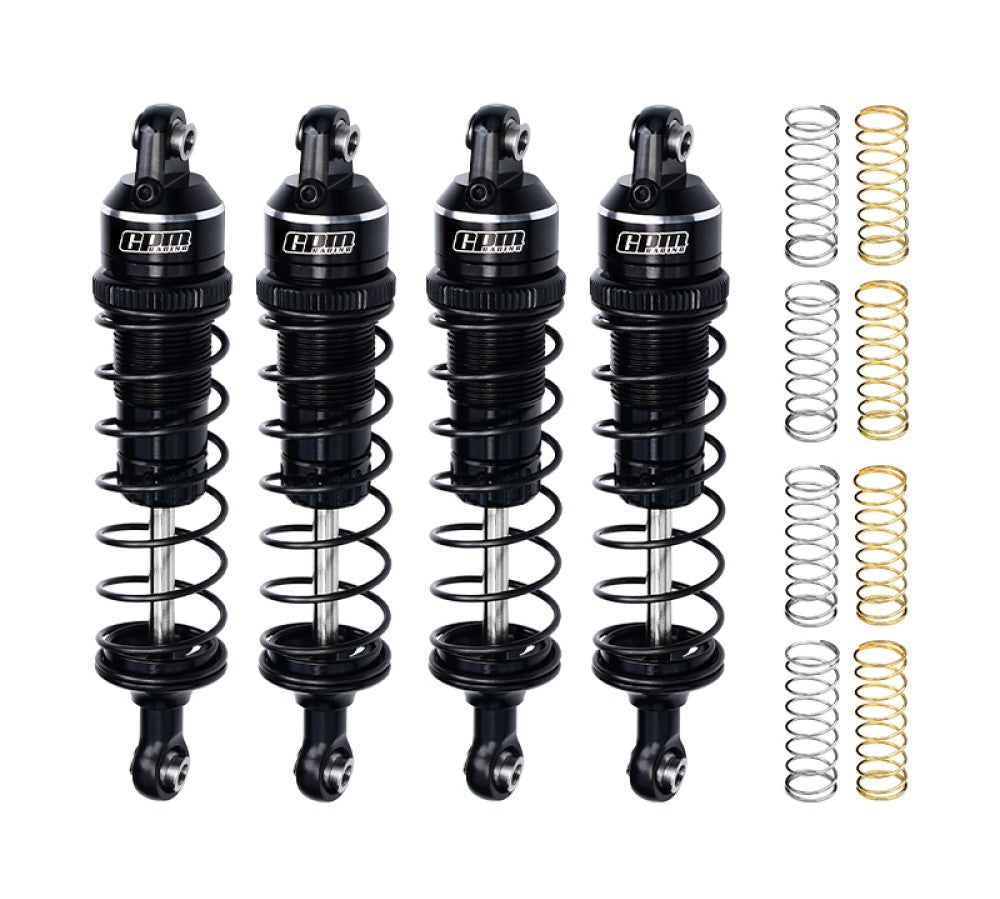 Aluminum Alloy Adjustable Shocks 87mm 4Pc Front And Rear For Traxxas 1/16 Mini Maxx 4WD RTR Brushless Monster Truck 107154-1 Upgrades - Black