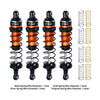 Aluminium Alloy Adjustable Shocks 87mm 4Pc Front and Rear for Traxxas 1:16 Mini Maxx 4WD 107154-1 / Mini XRT VXL-3S 108076-1 Monster Truck Upgrades - Orange