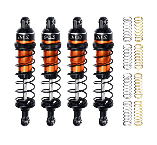 Aluminum Alloy Adjustable Shocks 87mm 4Pc Front And Rear For Traxxas 1/16 Mini Maxx 4WD RTR Brushless Monster Truck 107154-1 Upgrades - Orange