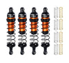 Aluminum Alloy Adjustable Shocks 87mm 4Pc Front And Rear For Traxxas 1/16 Mini Maxx 4WD RTR Brushless Monster Truck 107154-1 Upgrades - Orange