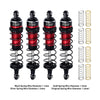 Aluminium Alloy Adjustable Shocks 87mm 4Pc Front and Rear for Traxxas 1:16 Mini Maxx 4WD 107154-1 / Mini XRT VXL-3S 108076-1 Monster Truck Upgrades - Red
