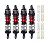 Aluminum Alloy Adjustable Shocks 87mm 4Pc Front And Rear For Traxxas 1/16 Mini Maxx 4WD RTR Brushless Monster Truck 107154-1 Upgrades - Red
