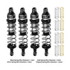 Aluminium Alloy Adjustable Shocks 87mm 4Pc Front and Rear for Traxxas 1:16 Mini Maxx 4WD 107154-1 / Mini XRT VXL-3S 108076-1 Monster Truck Upgrades - Silver