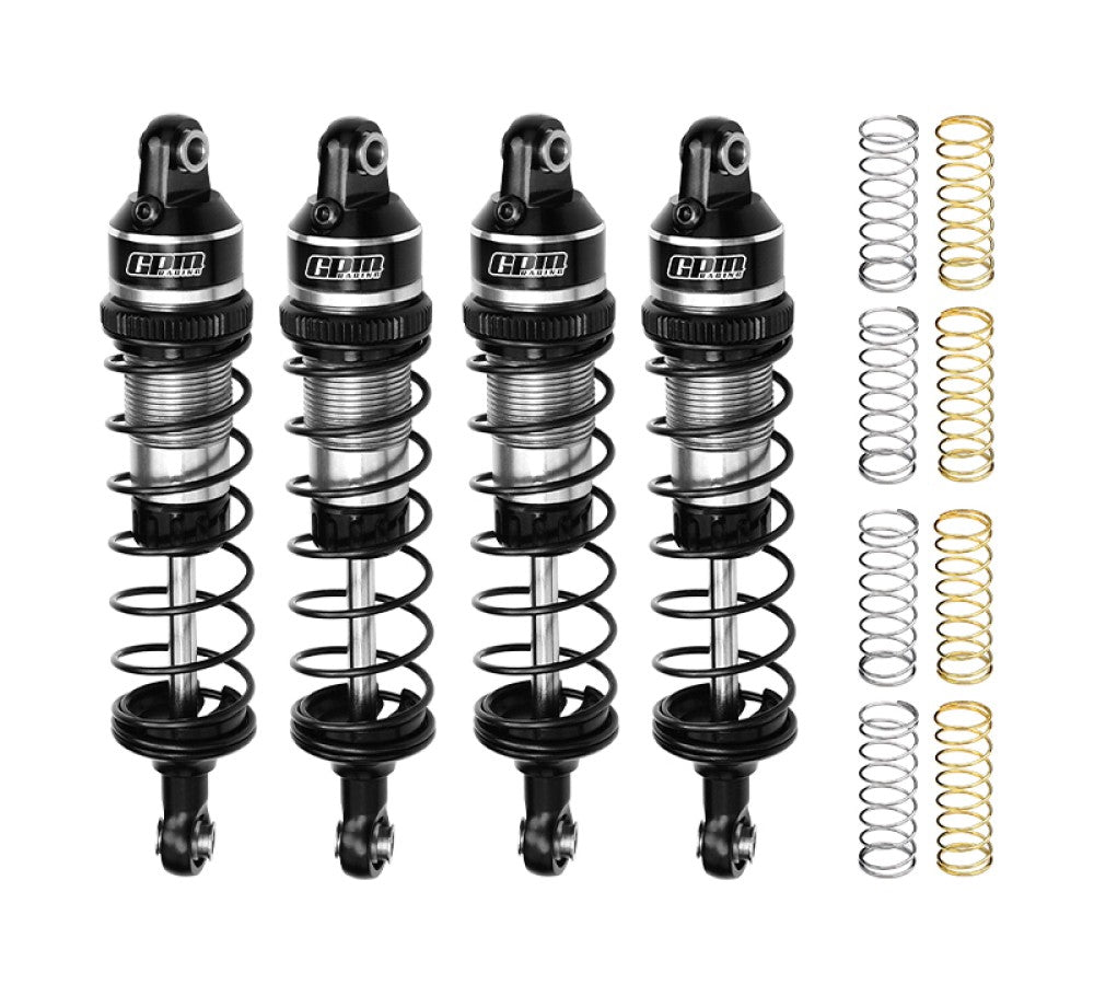 Aluminum Alloy Adjustable Shocks 87mm 4Pc Front And Rear For Traxxas 1/16 Mini Maxx 4WD RTR Brushless Monster Truck 107154-1 Upgrades - Silver