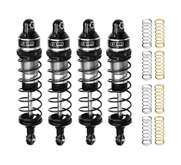 Aluminum Alloy Adjustable Shocks 87mm 4Pc Front And Rear For Traxxas 1/16 Mini Maxx 4WD RTR Brushless Monster Truck 107154-1 Upgrades - Silver