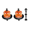 4140 Carbon Steel + 7075 Alloy Front & Rear Complete Differential for Traxxas 1:16 Mini Maxx 4WD 107154-1 / Mini XRT VXL-3S 108076-1 Monster Truck Upgrades - Orange