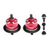 4140 Carbon Steel + 7075 Alloy Front & Rear Complete Differential for Traxxas 1:16 Mini Maxx 4WD 107154-1 / Mini XRT VXL-3S 108076-1 Monster Truck Upgrades - Red