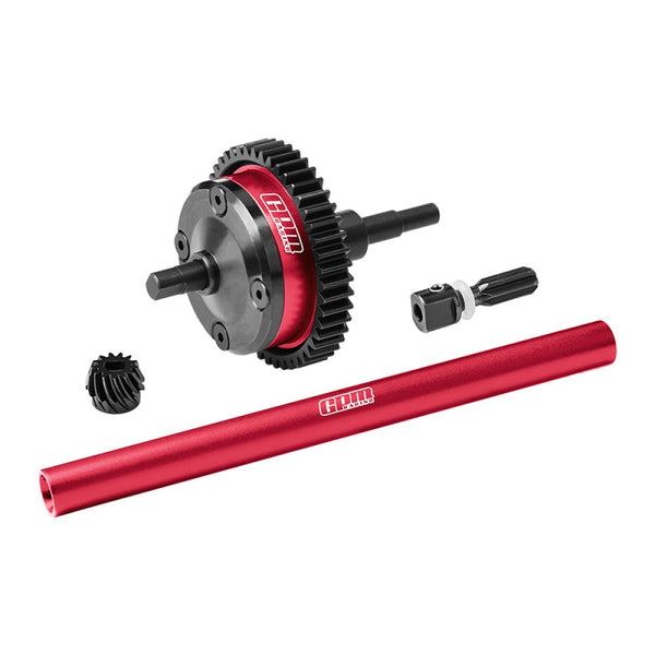4140 Carbon Steel + 7075 Alloy Centre Complete Differential For Traxxas 1/16 Mini Maxx 4WD RTR Brushless Monster Truck 107154-1 Upgrades - Red