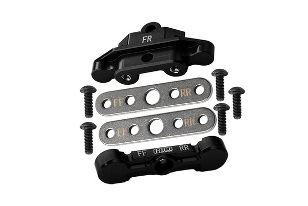 Aluminum 7075 Alloy Front Tie Bar Mounts & Suspension Pin Retainers For Traxxas 1:8 6S MAXX SLASH-102076-4 / 1:10 4WD MAXX-89076-4 / 1:10 MAXX with WideMAXX Monster Truck-89086-4 Upgrades - Black