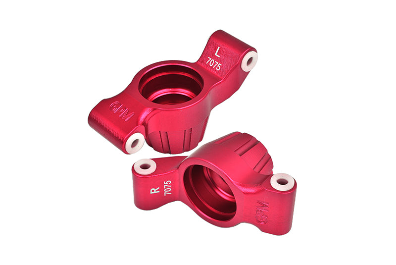 Aluminum 7075-T6 Rear Stub Axle Carriers For Traxxas 1:10 4WD MAXX 89076-4 / 4WD MAXX with WideMAXX 89086-4 / 1:8 4WD Maxx Slash 6S 102076-4 Upgrades - Red