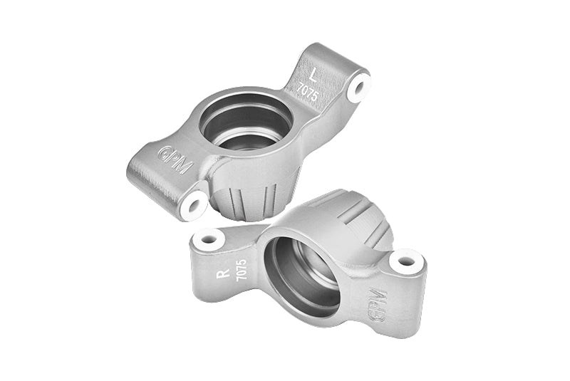 Aluminum 7075-T6 Rear Stub Axle Carriers For Traxxas 1:10 4WD MAXX 89076-4 / 4WD MAXX with WideMAXX 89086-4 / 1:8 4WD Maxx Slash 6S 102076-4 Upgrades - Silver
