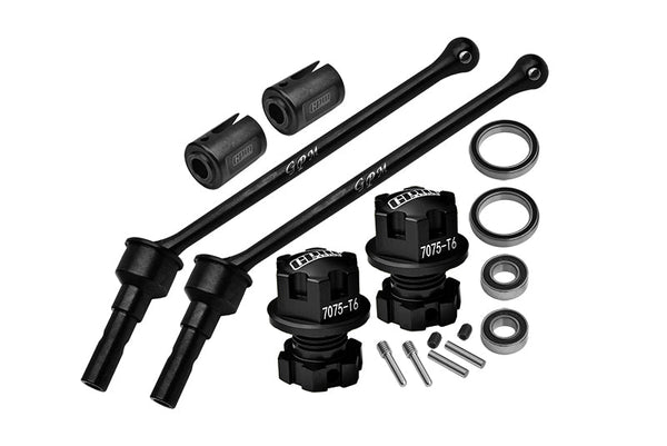 4140 Carbon Steel Front Or Rear Extend Cvd Drive Shaft (110mm) With Aluminum 7075 Alloy Wheel Lock & Hex Claw For Traxxas 1/10 Maxx With WideMAXX Monster Truck 89086-4 Upgrades - Black