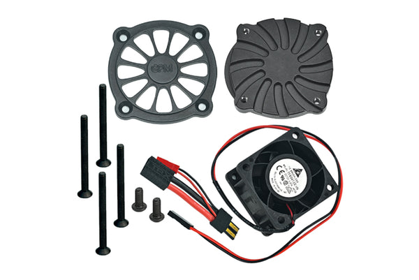 Traxxas Unlimited Desert Racer 4X4 (#85076-4) Aluminum Motor Heatsink With Cooling Fan - 1 Set Black