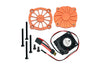 Traxxas Unlimited Desert Racer 4X4 (#85076-4) Aluminum Motor Heatsink With Cooling Fan - 1 Set Orange