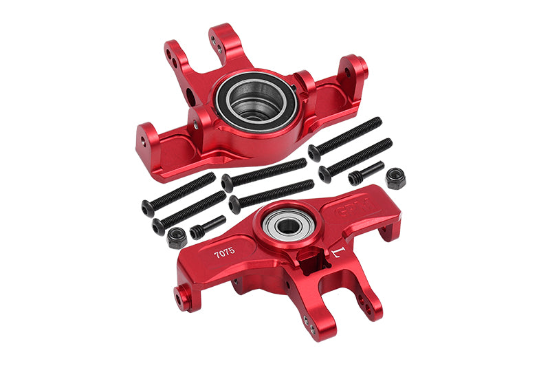 Aluminum 7075-T6 Front Knuckle Arms (Larger Inner Bearings) For Traxxas 1:7 Unlimited Desert Racer UDR Pro-Scale 4X4 (85076-4) Upgrades - Red