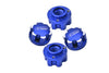 Aluminum 7075 Alloy Wheel Adapters For Pro-Line Tire For Traxxas 1:5 X Maxx 8S-77086-4 / XRT 8S-78086-4 / XRT Ultimate 8S-78097-4 / X Maxx Ultimate 8S-77097-4 Monster Truck Upgrades - Blue