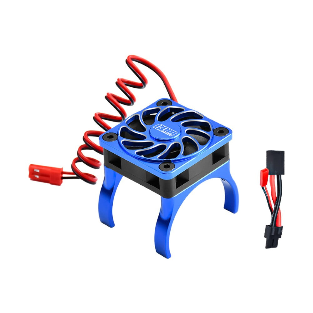Aluminum 6061-T6 Alloy High Speed Cooling Fan 18000 RPM Compatible With 36mm Motor For Traxxas 1:16 Mini Maxx / Mini XRT 3S / 1/8 Jato 2S 4S Upgrade Parts - Blue