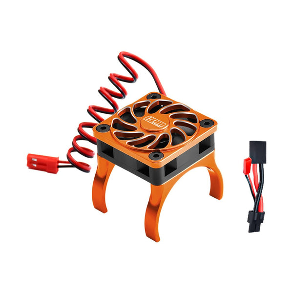 Aluminum 6061-T6 Alloy High Speed Cooling Fan 18000 RPM Compatible With 36mm Motor For Traxxas 1:16 Mini Maxx / Mini XRT 3S / 1/8 Jato 2S 4S Upgrade Parts - Orange