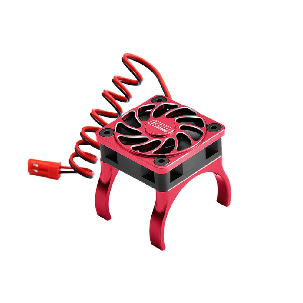 Aluminum 6061-T6 Alloy High Speed Cooling Fan 18000 RPM Compatible With 36mm Motor For Traxxas 1:16 Mini Maxx / Mini XRT 3S / 1/8 Jato 2S 4S Upgrade Parts - Red