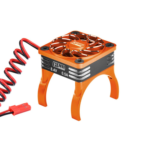 Aluminum High Speed Cooling Fan 20000 RPM Compatible With 36mm Motor For Traxxas 1:16 Mini Maxx / Mini Slash / XRT VXL 3S / 1:8 Jato 4X4 Upgrades - Orange