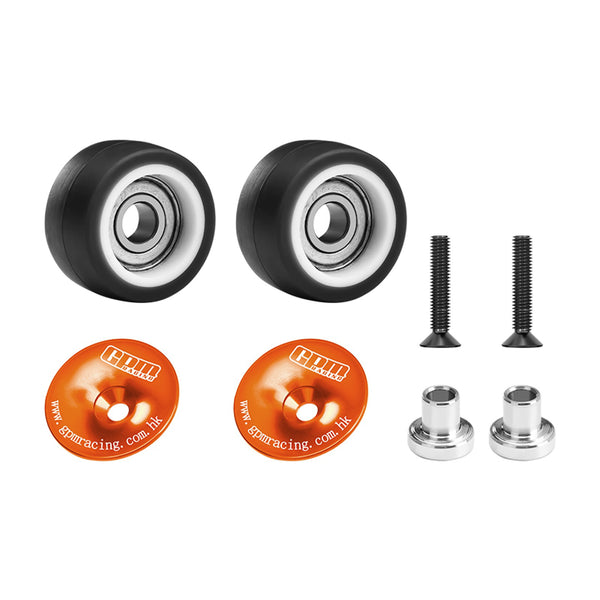 Aluminum 7075-T6 Alloy Wheelie Bar Wheel & Bearing For Traxxas Mini XRT VXL 3S / Mini Maxx Monster Truck Upgrades - Orange