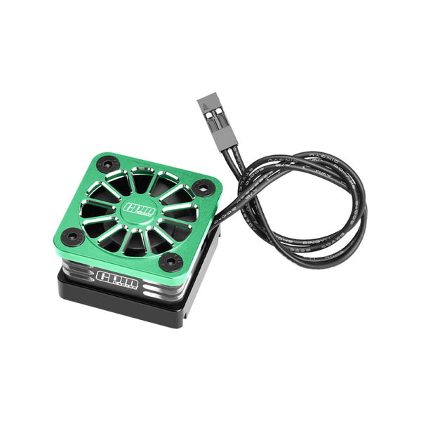 Aluminum 6061-T6 Alloy Esc High Speed Cooling Fan 20000 RPM (BL-2S: 3383 and Velineon VXL-3S: 3355R) For Traxxas 1:16 Mini XRT / Mini Maxx / 1:8 Jato 4X4 / 1:10 Slash Mudboss / Ford Fiesta ST Rally - Green