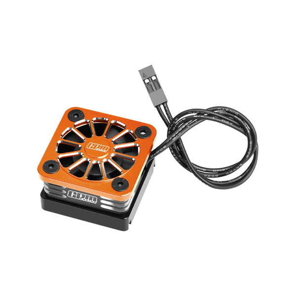 Aluminum 6061-T6 Alloy Esc High Speed Cooling Fan 20000 RPM (BL-2S: 3383 and Velineon VXL-3S: 3355R) For Traxxas 1:16 Mini XRT / Mini Maxx / 1:8 Jato 4X4 / 1:10 Slash Mudboss / Ford Fiesta ST Rally - Orange