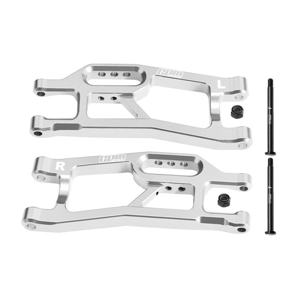 Aluminum 7075 Front Lower Suspension Arms For Traxxas 1/16 Mini XRT VXL-3S 108076-1 Monster Truck Upgrades - Silver