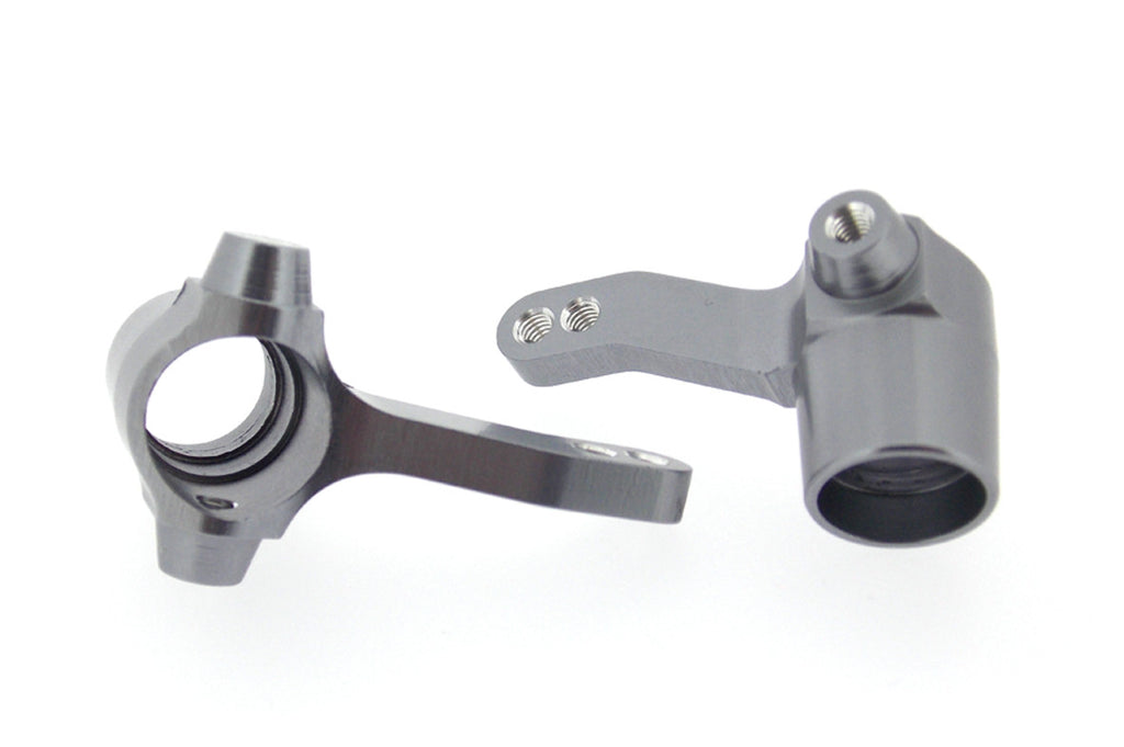 Tamiya Ford F350 High-Lift Aluminum Front/Rear Steering Knuckle - 1Pr Set Gray Silver