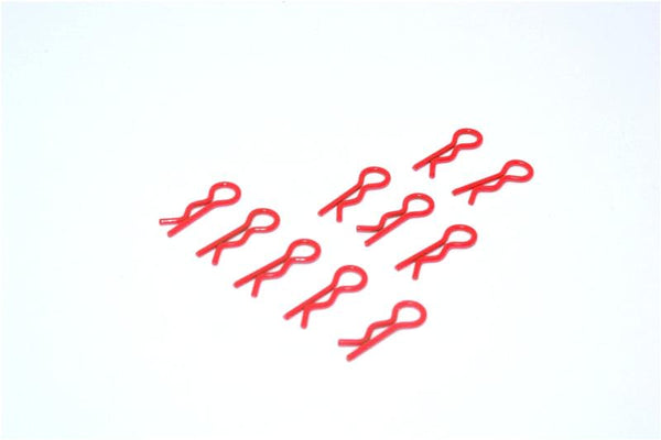 Small Flu Body Clips Set - 10Pcs Red