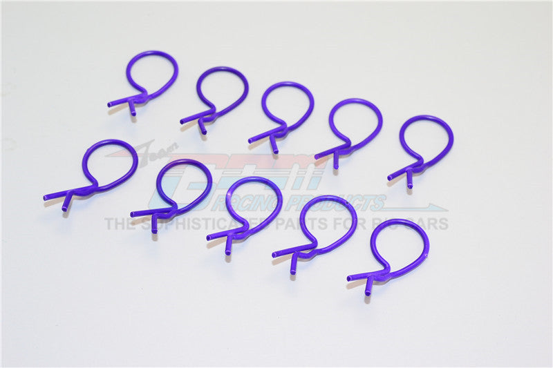 Big Flu Round Clip Set - 10Pcs Purple