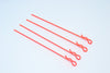 Long Flu Body Clip Set (Stick Length Of 100mm) - 4Pcs Red