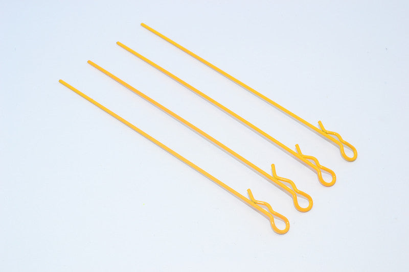 Long Flu Body Clip Set (Stick Length Of 100mm) - 4Pcs Yellow