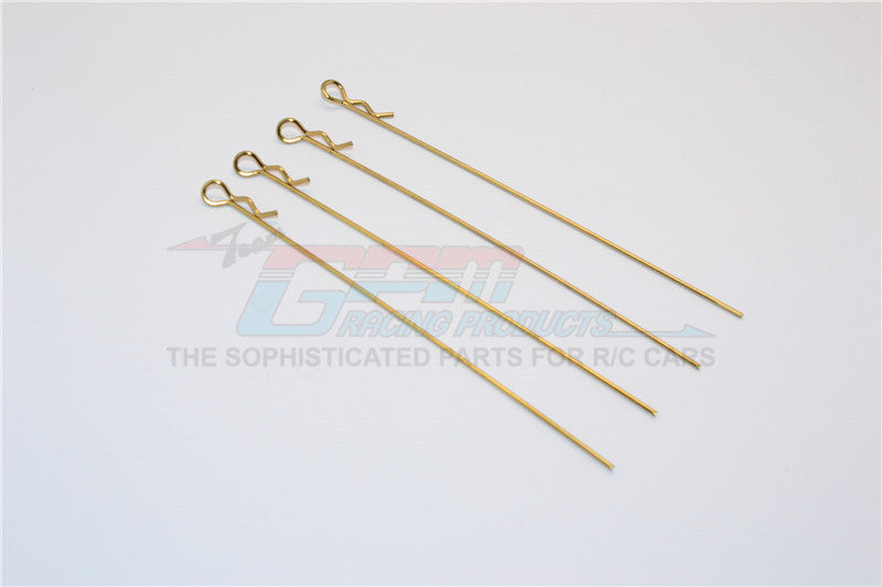 Extend Long Flu Body Clip Set (Stick Length Of 120mm) - 4Pcs Gold