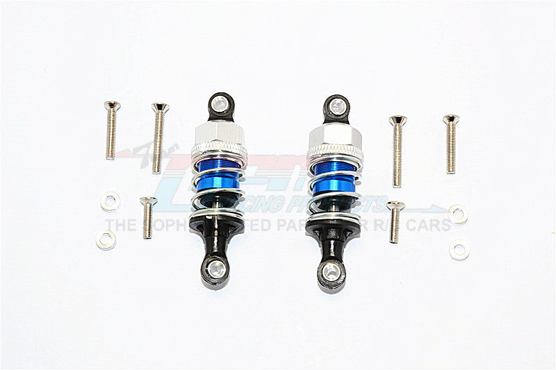 1/10 Touring -Plastic Ball Top Damper (50mm) With Washers & Screws - 1Pr Set Blue - JTeamhobbies
