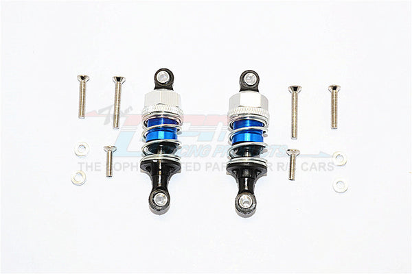 1/10 Touring -Plastic Ball Top Damper (50mm) With Washers & Screws - 1Pr Set Blue - JTeamhobbies