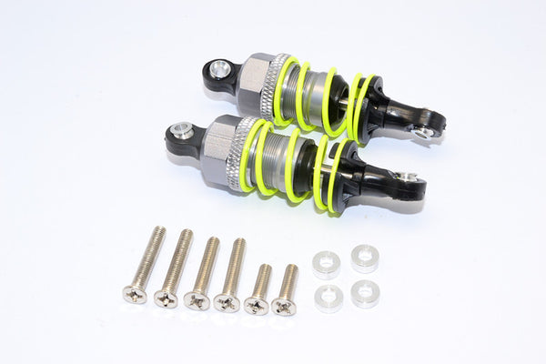 1/10 Touring - Plastic Ball Top Damper (50mm) With Washers & Screws - 1Pr Set Gray Silver - JTeamhobbies