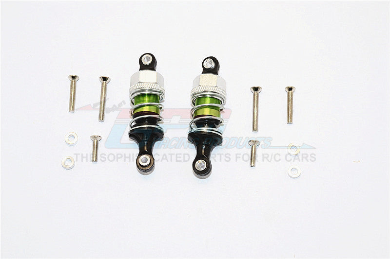 1/10 Touring -Plastic Ball Top Damper (50mm) With Washers & Screws - 1Pr Set Green - JTeamhobbies