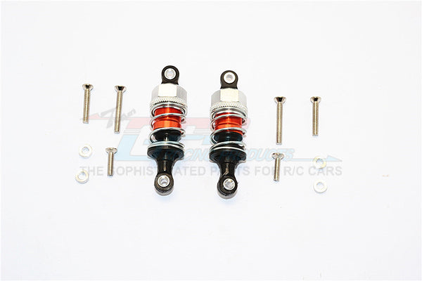 1/10 Touring -Plastic Ball Top Damper (50mm) With Washers & Screws - 1Pr Set Orange - JTeamhobbies